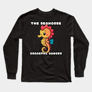 Cute Yellow Seahorse Long Sleeve T-Shirt